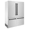 Autograph Edition 60 In. 32.2 Cu. Ft. French Door Built-in Bottom Freezer Refrigerator With Water Dispenser And Ice Maker In Satin Stainless Steel With Matte Black Accents