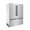 Autograph Edition 60 In. 32.2 Cu. Ft. French Door Built-in Bottom Freezer Refrigerator With Water Dispenser And Ice Maker In Satin Stainless Steel With Matte Black Accents