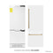 Autograph Edition 30 In. 16.1 Cu. Ft. Built-in Bottom Freezer Refrigerator With Water Dispenser And Ice Maker In White Matte With Champagne Bronze Accents