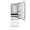 Autograph Edition 30 In. 16.1 Cu. Ft. Built-in Bottom Freezer Refrigerator With Water Dispenser And Ice Maker In White Matte With Champagne Bronze Accents