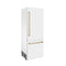 Autograph Edition 30 In. 16.1 Cu. Ft. Built-in Bottom Freezer Refrigerator With Water Dispenser And Ice Maker In White Matte With Champagne Bronze Accents