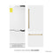 Autograph Edition 30 In. 16.1 Cu. Ft. Built-in Bottom Freezer Refrigerator With Water Dispenser And Ice Maker In White Matte With Polished Gold Accents