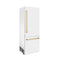 Autograph Edition 30 In. 16.1 Cu. Ft. Built-in Bottom Freezer Refrigerator With Water Dispenser And Ice Maker In White Matte With Polished Gold Accents
