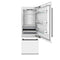 Autograph Edition 30 In. 16.1 Cu. Ft. Built-in Bottom Freezer Refrigerator With Water Dispenser And Ice Maker In White Matte With Matte Black Accents