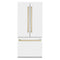 Autograph Edition 36 In. 19.6 Cu. Ft. French Door Built-in Bottom Freezer Refrigerator With Water Dispenser And Ice Maker In White Matte With Champagne Bronze Accents