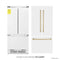 Autograph Edition 36 In. 19.6 Cu. Ft. French Door Built-in Bottom Freezer Refrigerator With Water Dispenser And Ice Maker In White Matte With Champagne Bronze Accents