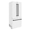 Autograph Edition 36 In. 19.6 Cu. Ft. French Door Built-in Bottom Freezer Refrigerator With Water Dispenser And Ice Maker In White Matte With Matte Black Accents