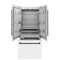 Autograph Edition 36 In. 19.6 Cu. Ft. French Door Built-in Bottom Freezer Refrigerator With Water Dispenser And Ice Maker In White Matte With Matte Black Accents