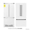 Autograph Edition 36 In. 19.6 Cu. Ft. French Door Built-in Bottom Freezer Refrigerator With Water Dispenser And Ice Maker In White Matte With Matte Black Accents