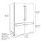 Autograph Edition 60 In. 32.2 Cu. Ft. French Door Built-in Bottom Freezer Refrigerator With Water Dispenser And Ice Maker In White Matte With Champagne Bronze Accents