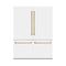 Autograph Edition 60 In. 32.2 Cu. Ft. French Door Built-in Bottom Freezer Refrigerator With Water Dispenser And Ice Maker In White Matte With Champagne Bronze Accents
