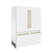 Autograph Edition 60 In. 32.2 Cu. Ft. French Door Built-in Bottom Freezer Refrigerator With Water Dispenser And Ice Maker In White Matte With Champagne Bronze Accents