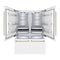 Autograph Edition 60 In. 32.2 Cu. Ft. French Door Built-in Bottom Freezer Refrigerator With Water Dispenser And Ice Maker In White Matte With Champagne Bronze Accents