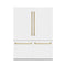 Autograph Edition 60 In. 32.2 Cu. Ft. French Door Built-in Bottom Freezer Refrigerator With Water Dispenser And Ice Maker In White Matte With Champagne Bronze Accents