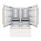 Autograph Edition 60 In. 32.2 Cu. Ft. French Door Built-in Bottom Freezer Refrigerator With Water Dispenser And Ice Maker In White Matte With Polished Gold Accents