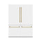 Autograph Edition 60 In. 32.2 Cu. Ft. French Door Built-in Bottom Freezer Refrigerator With Water Dispenser And Ice Maker In White Matte With Polished Gold Accents