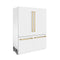 Autograph Edition 60 In. 32.2 Cu. Ft. French Door Built-in Bottom Freezer Refrigerator With Water Dispenser And Ice Maker In White Matte With Polished Gold Accents