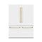 Autograph Edition 60 In. 32.2 Cu. Ft. French Door Built-in Bottom Freezer Refrigerator With Water Dispenser And Ice Maker In White Matte With Polished Gold Accents