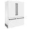 Autograph Edition 60 In. 32.2 Cu. Ft. French Door Built-in Bottom Freezer Refrigerator With Water Dispenser And Ice Maker In White Matte With Matte Black Accents
