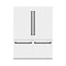 Autograph Edition 60 In. 32.2 Cu. Ft. French Door Built-in Bottom Freezer Refrigerator With Water Dispenser And Ice Maker In White Matte With Matte Black Accents