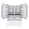Autograph Edition 60 In. 32.2 Cu. Ft. French Door Built-in Bottom Freezer Refrigerator With Water Dispenser And Ice Maker In White Matte With Matte Black Accents