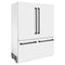 Autograph Edition 60 In. 32.2 Cu. Ft. French Door Built-in Bottom Freezer Refrigerator With Water Dispenser And Ice Maker In White Matte With Matte Black Accents
