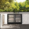 24 In. Touchstone 151 Can Beverage Fridge With Black Matte Glass Door