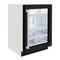 24 In. Touchstone 151 Can Beverage Fridge With Black Matte Glass Door