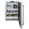 24 In. Touchstone 151 Can Beverage Fridge With Solid Stainless Steel Door