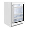 24 In. Touchstone 151 Can Beverage Fridge With White Matte Glass Door