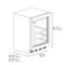24 In. Touchstone 151 Can Beverage Fridge With White Matte Glass Door