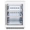 24 In. Touchstone 151 Can Beverage Fridge With White Matte Glass Door