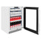 24 In. Touchstone 151 Can Beverage Fridge With White Matte Glass Door