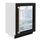 Autograph Edition 24 In. Touchstone 151 Can Beverage Fridge With Black Matte Glass Door And Champagne Bronze Handle