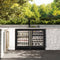 Autograph Edition 24 In. Touchstone 151 Can Beverage Fridge With Black Matte Glass Door And Champagne Bronze Handle