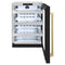 Autograph Edition 24 In. Touchstone 151 Can Beverage Fridge With Black Matte Glass Door And Champagne Bronze Handle