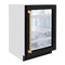 Autograph Edition 24 In. Touchstone 151 Can Beverage Fridge With Black Matte Glass Door And Champagne Bronze Handle
