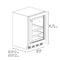 Autograph Edition 24 In. Touchstone 151 Can Beverage Fridge With Black Matte Glass Door And Champagne Bronze Handle