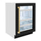 Autograph Edition 24 In. Touchstone 151 Can Beverage Fridge With Black Matte Glass Door And Polished Gold Handle