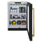 Autograph Edition 24 In. Touchstone 151 Can Beverage Fridge With Black Matte Glass Door And Polished Gold Handle