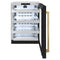Autograph Edition 24 In. Touchstone 151 Can Beverage Fridge With Black Matte Glass Door And Polished Gold Handle