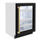 Autograph Edition 24 In. Touchstone 151 Can Beverage Fridge With Black Matte Glass Door And Polished Gold Handle