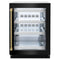 Autograph Edition 24 In. Touchstone 151 Can Beverage Fridge With Black Stainless Steel Glass Door And Polished Gold Helix Handle