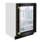 Autograph Edition 24 In. Touchstone 151 Can Beverage Fridge With Black Stainless Steel Glass Door And Polished Gold Helix Handle