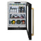 Autograph Edition 24 In. Touchstone 151 Can Beverage Fridge With Black Stainless Steel Glass Door And Polished Gold Helix Handle