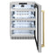 Autograph Edition 24 In. Touchstone 151 Can Beverage Fridge With Stainless Steel Glass Door And Champagne Bronze Handle