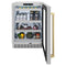 Autograph Edition 24 In. Touchstone 151 Can Beverage Fridge With Stainless Steel Glass Door And Champagne Bronze Handle