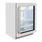 Autograph Edition 24 In. Touchstone 151 Can Beverage Fridge With Stainless Steel Glass Door And Champagne Bronze Handle