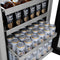 Autograph Edition 24 In. Touchstone 151 Can Beverage Fridge With Stainless Steel Glass Door And Champagne Bronze Handle