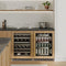 Autograph Edition 24 In. Touchstone 151 Can Beverage Fridge With Stainless Steel Glass Door And Champagne Bronze Handle
